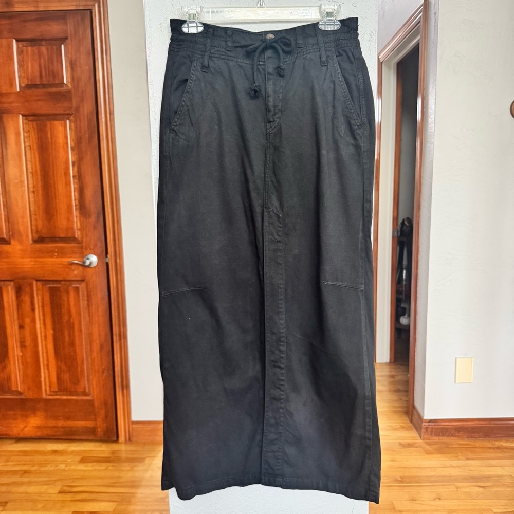 Free People Black Cargo Tie Waist Maxi Skirt - Picture 2 of 7